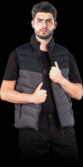 OCIEPLANY KAMIZELKA OCHRONNA Z POLIESTRU Z KIESZENIAMI