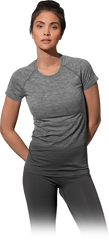 FUNKTIONS-T-SHIRT FÜR DAMEN MIT GRADIENT-DESIGN UND RAGLANÄRMELN