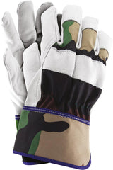GANTS RENFORCÉS EN CUIR DE BOVIN AVEC MANCHETTE CAMOUFLAGE