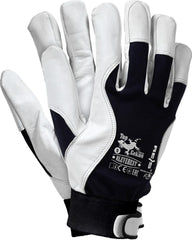 HOCHWERTIGE SCHUTZHANDSCHUHE AUS ZIEGENLEDER MIT VELCRO-VERSCHLUSS