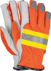 REFLEKTIERENDE ARBEITSHANDSCHUHE AUS HOCHWERTIGEM ZIEGENLEDER