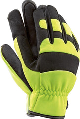 GANTS RENFORCÉS EN CUIR SYNTHÉTIQUE ET NÉOPRÈNE, VISIBILITÉ ACCRUE