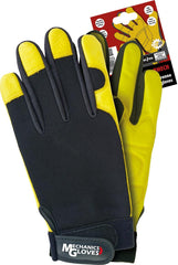 GANTS DE TRAVAIL EN CUIR DE BOVIN ET TISSU HAUTE RÉSISTANCE