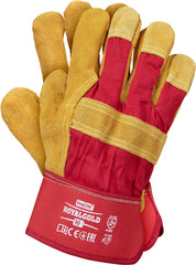 GANTS DE TRAVAIL RENFORCÉS EN CUIR DE BOVIN, ULTRA-RÉSISTANTS