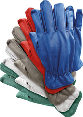 MULTI-COLOR COTTON-POLYESTER WORK GLOVES WITH RIBBED CUFFS