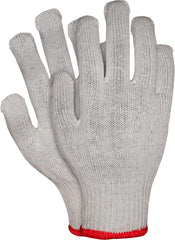 DURABLE KNITTED POLY-COTTON WORK GLOVES WITH RIBBED CUFF