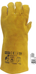 RĘKAWICE SPAWALNICZE ZE SKÓRY BYDLĘCEJ, LEWA RĘKA, ODPORNE NA OGIEŃ