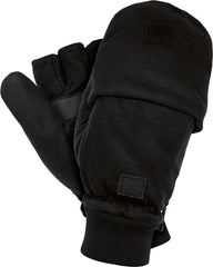FLEECE INSULATED WORK GLOVES WITH FINGER FLAPS AND THINSULATE