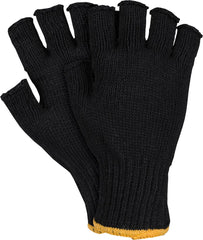 FINGERLESS INSULATED WORK GLOVES, 100% POLYESTER WITH RIBBED CUFF