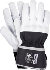 GOATSKIN LEATHER INSULATED WORK GLOVES WITH REINFORCED CUFF