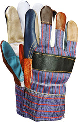 MULTICOLOUR COWHIDE INSULATED WORK GLOVES WITH ENHANCED PALM PROTECTION