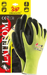 HIGH-VISIBILITY NYLON SAFETY GLOVES WITH FOAMED LATEX COATING