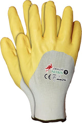 HIGH-RESISTANCE YELLOW NITRILE COATED SAFETY GLOVES