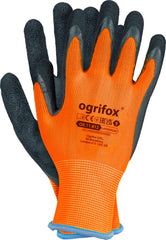 HIGH-VISIBILITY LATEX FOAM COATED SAFETY GLOVES, OGRIFOX