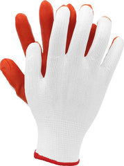 DURABLE POLYESTER WORK GLOVES WITH LATEX-NITRILE COATING