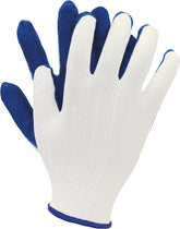 DURABLE POLYESTER WORK GLOVES WITH LATEX-NITRILE COATING