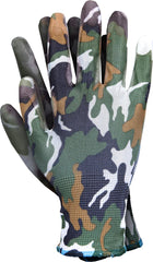ULTRA-FLEX CAMO POLYURETHANE COATED WORK GLOVES, 12 PAIR PACK