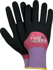 WOMEN'S LATEX COATED DURABLE NYLON GLOVES WITH SANDY FINISH