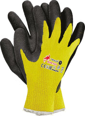 RĘKAWICE ROBOCZE FLUORESCENCYJNE, POWLEKANE LATEKSEM, WYSOKA ODPORNOŚĆ