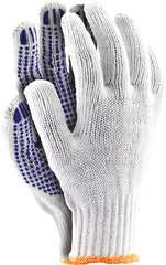 DURABLE COTTON-POLYESTER WORK GLOVES WITH PVC GRIP