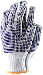 DUAL-SIDED PVC COATED WORK GLOVES, 50% COTTON, 50% POLYESTER