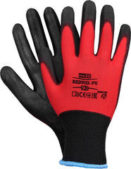 FLEXIBLE BLACK PU COATED POLYESTER GLOVES, EN ISO 21420 COMPLIANT