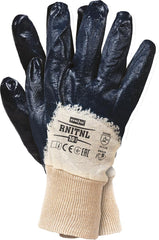DURABLE NITRILE-COATED SAFETY GLOVES FOR INDUSTRIAL USE