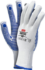 DURABLE NYLON SAFETY GLOVES WITH PVC GRIP FOR INDUSTRIAL USE