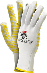 DURABLE NYLON SAFETY GLOVES WITH PVC GRIP FOR INDUSTRIAL USE