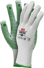 DURABLE NYLON SAFETY GLOVES WITH PVC GRIP FOR INDUSTRIAL USE