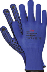FLEXIBLE NYLON WORK GLOVES WITH PVC DOT GRIP