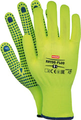FLEXIBLE NYLON SAFETY GLOVES WITH PVC DOT GRIP