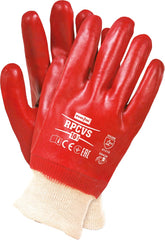 DURABLE PVC COATED WORK GLOVES WITH KNITTED CUFF