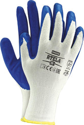 DURABLE LATEX-COATED POLYESTER SAFETY GLOVES FOR PROFESSIONAL USE