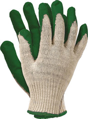 DURABLE RUBBER-COATED COTTON-POLY BLEND SAFETY GLOVES FOR MECHANICS AND HOME USE