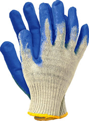 RUBBER-COATED COTTON-POLY BLEND SAFETY GLOVES FOR MECHANICAL WORK