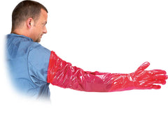 VETERINÄRHANDSCHUHE AUS POLYETHYLEN, 95 CM LÄNGE, 100 STÜCK