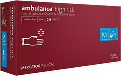 BEZPUDROWE RĘKAWICE LATEKSOWE AMBULANCE® HIGH RISK – WZMOCNIONE