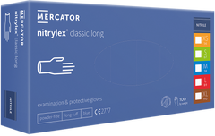 RĘKAWICE NITRYLOWE NITRYLEX® CLASSIC LONG - BEZPUDROWE, OCHRONNE