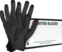 TEXTURED BLACK NITRILE GLOVES, POWDER-FREE FOR PROFESSIONAL USE