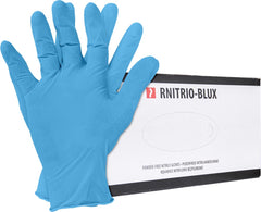 POWDER-FREE BLUE NITRILE GLOVES, TEXTURED FOR ENHANCED GRIP