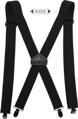 ELASTISCHE GEWEBTE HOSENTRÄGER MIT METALLKLAMMERN, 120 CM