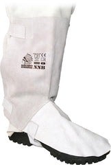 PROFESSIONAL WELDERS' LEATHER SHIN GUARDS WITH METAL BUCKLES