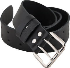 DURABLE HANDCRAFTED COWHIDE LEATHER WORK BELT WITH STEEL BUCKLE