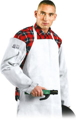 DURABLE LEATHER WELDING SLEEVES WITH ADJUSTABLE STRAPS