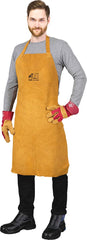 PREMIUM COWHIDE LEATHER WELDING APRON WITH KEVLAR STITCHING AND ADJUSTABLE STRAPS