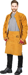 FIRE-RESISTANT COWHIDE LEATHER WELDING APRON