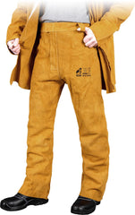 FIRE-RESISTANT LEATHER WELDING TROUSERS FOR PROFESSIONAL USE