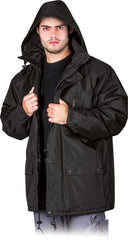 OCIEPLANA KURTKA MĘSKA Z POLIESTRU PONGEE, ODPORNA NA WODĘ