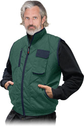 GILET MATELASSÉ CHAUD POUR HOMME EN POLYESTER ET COTON